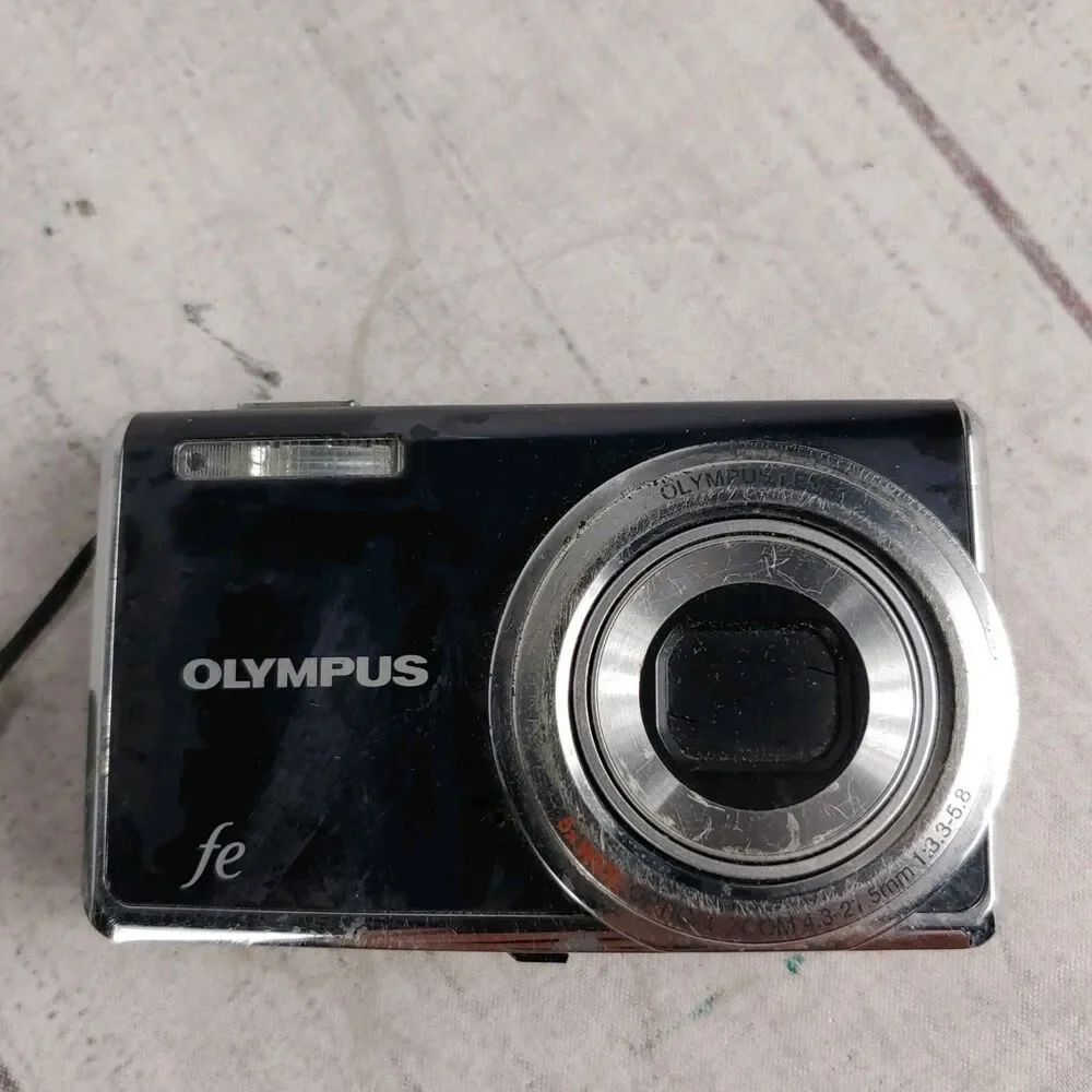 NO BATTERY COVER - Olympus FE-5020 12MP Digital Camera Y2K - TESTED WORKING
